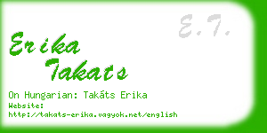 erika takats business card
